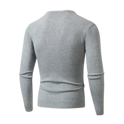 Suéter Base Layer Cuello V Manga Larga Estilo Europeo - Image 16