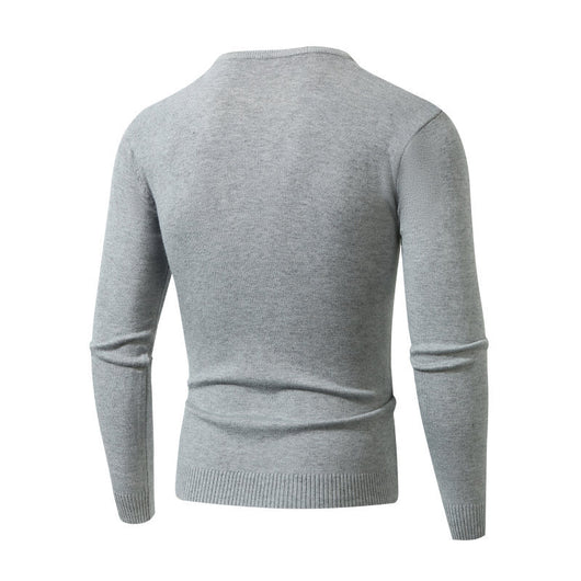 Suéter Base Layer Cuello V Manga Larga Estilo Europeo - Image 16