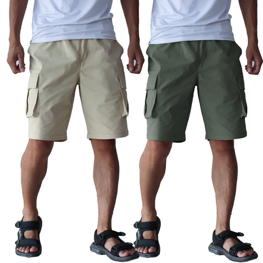 Pantalones Cortos Overol Elásticos Talla Grande para Hombre - Comodidad Casual de Verano - Image 9