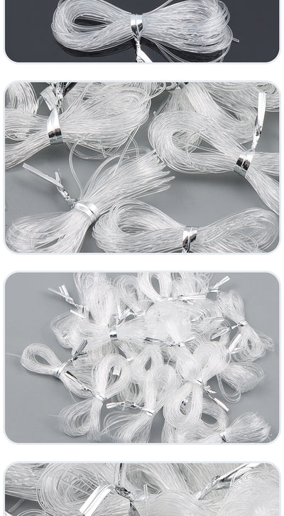 Collar Colgante de Cristal Transparente Hecho a Mano con Cuerda de Filamento y Pulsera Juego - Image 7