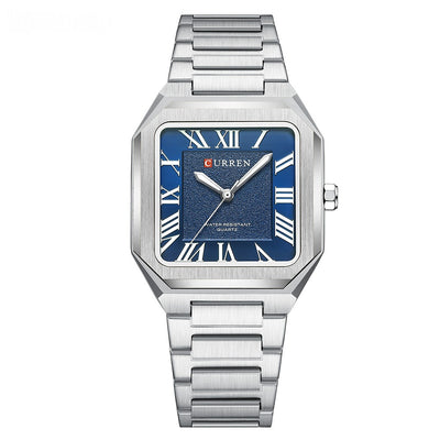 Reloj de Cuarzo Impermeable para Hombre con Números Romanos y Correa de Acero Inoxidable - Image 3