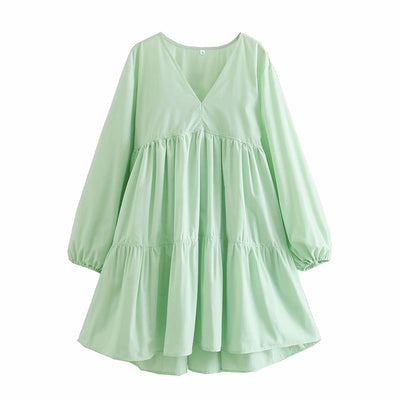 Vestido de Playa Elegante Escote en V Profundo Manga Larga - Image 11