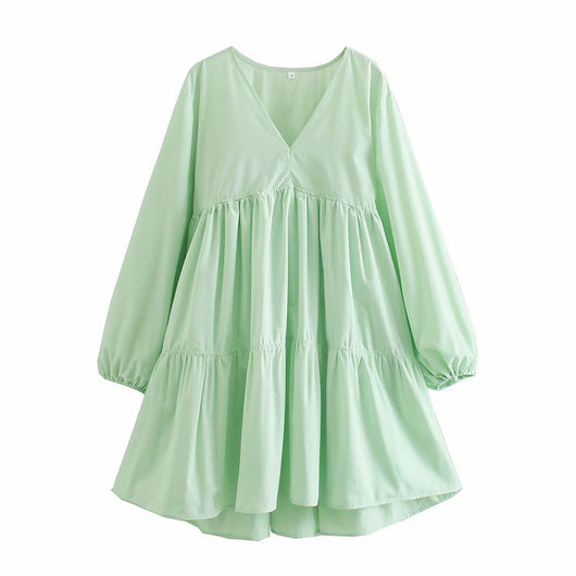 Vestido de Playa Elegante Escote en V Profundo Manga Larga - Image 11