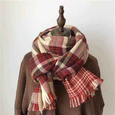 Bufanda Cuadros Retro Otoño Invierno para Mujer - Image 5