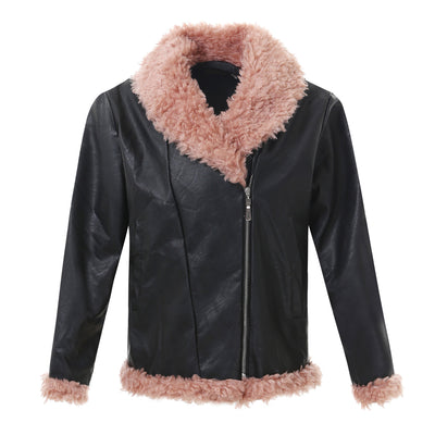 Chaqueta de Cuero con Detalles de Piel de Mapache Sintética - Image 22
