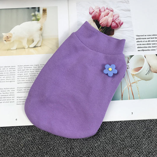Playera de Algodón para Gato con Diseño de Flor Laga - Image 4