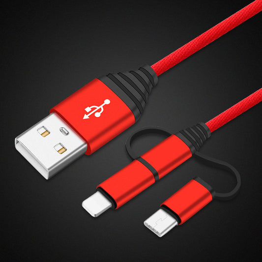 Cable de Carga Rápida Tipo-C Trenzado 3 en 1 para Android