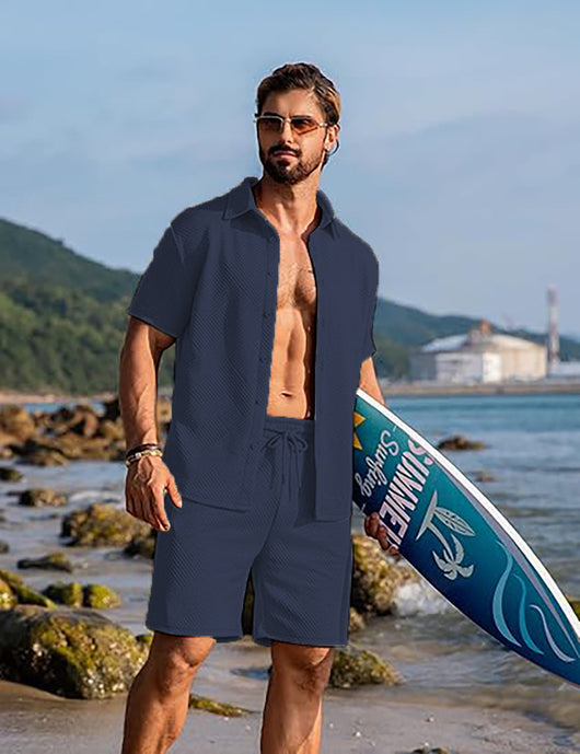 Conjunto Deportivo Casual de Punto: Playera y Shorts - Image 9