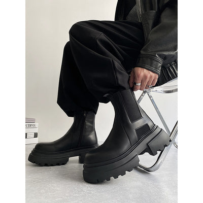 Botas Martin de Cuero para Otoño e Invierno - Zapatos Altos Forrados en Felpa para Hombre - Image 15