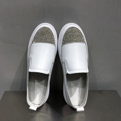 Zapatos Blancos Plataforma Slip-on de Cuero para Mujer - Versátiles y Cómodos - Image 9