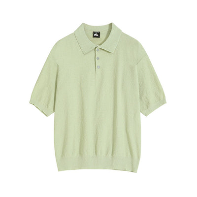 Polo Tejido Retro Clásico de Manga Corta para Hombre - Image 5