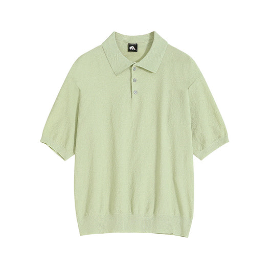 Polo Tejido Retro Clásico de Manga Corta para Hombre - Image 5