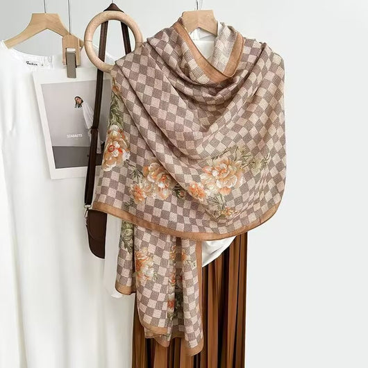 Foulard de Algodón y Lino Ligero - Pareo Sedoso Protección Solar para Playa y Viajes - Image 62