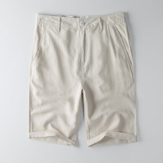 Shorts de Lino y Algodón para Hombre - Verano y Otoño - Image 2