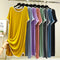 Vestido Modal Mujer Cuello Redondo Manga Corta Casual