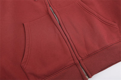 Cardigan Deportivo de Terciopelo con Capucha y Cierre - Corte Holgado para Hombre - Image 9