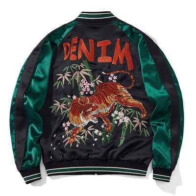Chaqueta de Béisbol Casual para Hombre con Bordado de Tigre Premium - Image 2
