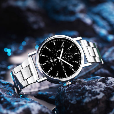 Reloj de Hombre con Banda de Aleación y Movimiento de Cuarzo - Image 6