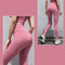 Pantalones Deportivos Cintura Alta con Efecto Realce en Cadera Melocotón