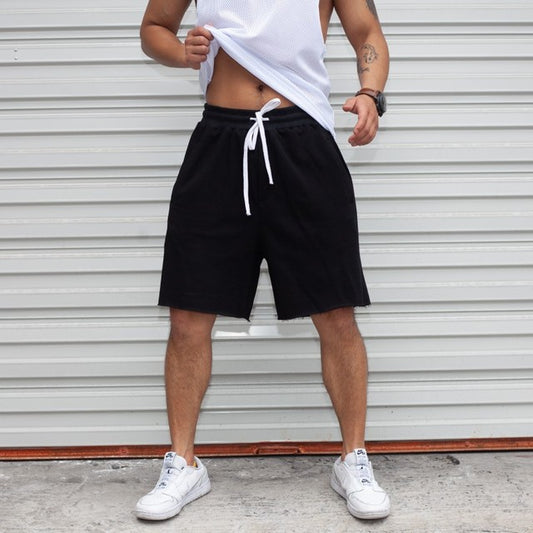 Pantalones Deportivos Deshilachados de Cinco Puntos Tendencia