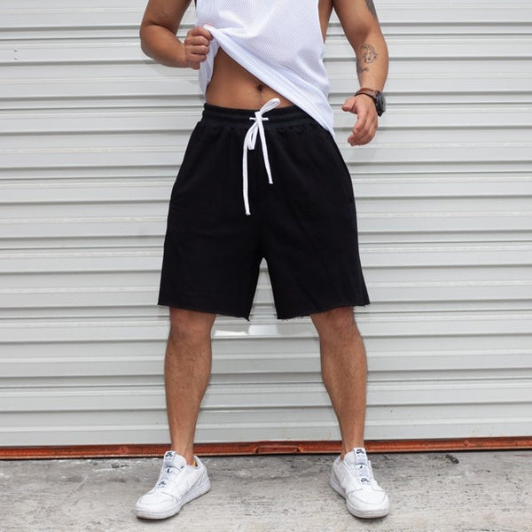 Pantalones Deportivos Deshilachados de Cinco Puntos Tendencia