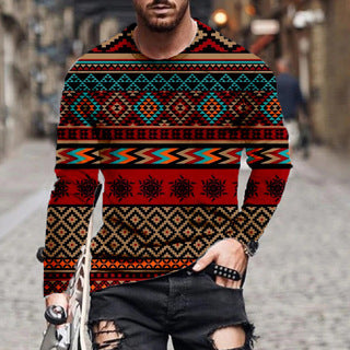 Camisa Manga Larga Hombre Símbolo Rombo Estampado - Image 6