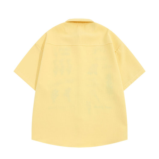 Camisa de Cuadros Retro con Bordado de Osito - Manga Corta Verano - Image 10