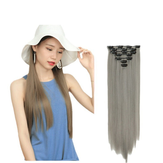 Set de Extensiones de Cabello con 16 Clips - Peluca de Fibra Sintética Premium - Image 4