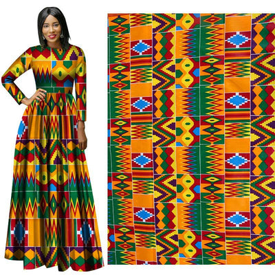 Tela Estampada Africana de Algodón Puro con Diseño Batik Floral - Image 13