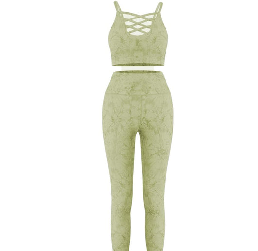 Conjunto Yoga Tie Dye con Sostén Push Up y Leggings Deportivos - Image 11