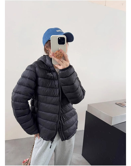 Chaqueta Deportiva de Algodón con Capucha y Patrón Cuadros Horizontales - Image 7