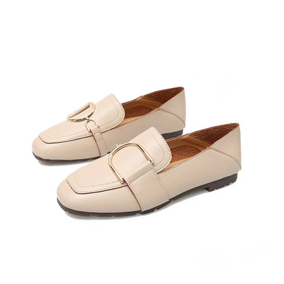 Zapatos de Cuero Británicos Clásicos con Punta Cuadrada y Suela Blanda - Image 4