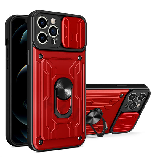 Funda Protectora con Soporte de Tarjeta y Anillo Antideslizante - Image 2