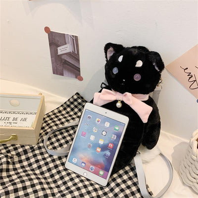 Mochila Infantil con Diseño de Gato Peluche y Bolsillo para Celular - Image 17