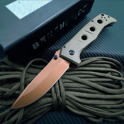 Cuchillo Plegable Táctico D2 con Mango G10 y Soporte de Espalda - Image 6