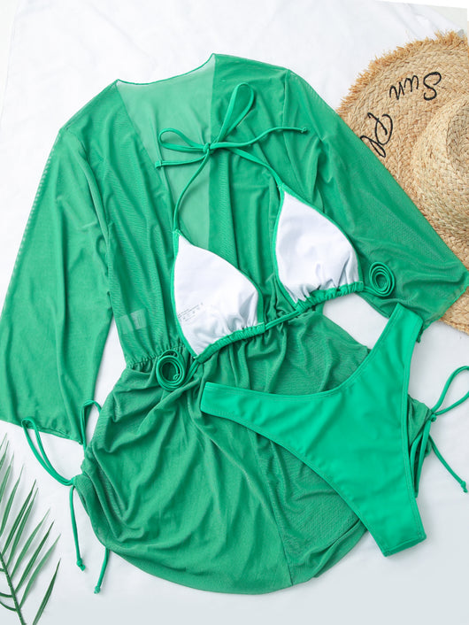 Bikini de Tres Piezas Blanco para Mujer - Image 6