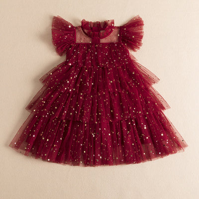 Vestido de Niña con Lentejuelas y Malla Brillante - Image 3