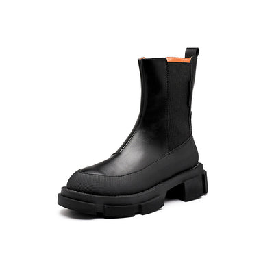 Botas Cortas de Invierno Estilo Británico - Diseño Locomotora Elegante - Image 9