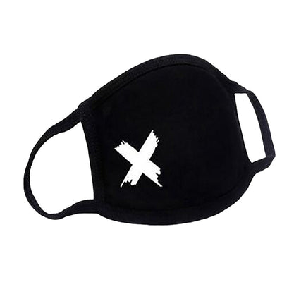 Black face mask with a white rhinestone 'Queen' text and crown design, featuring ear loops. - Image 6