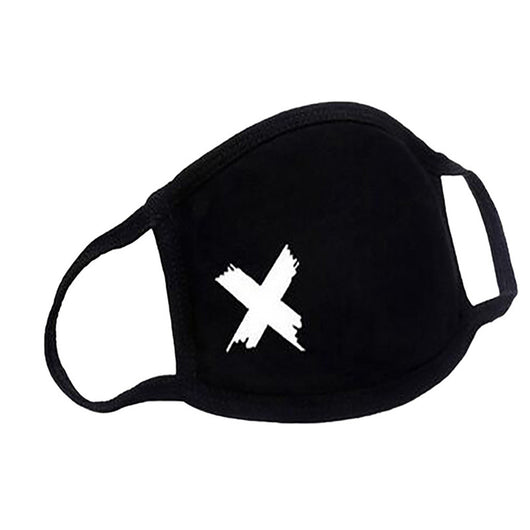 Black face mask with a white rhinestone 'Queen' text and crown design, featuring ear loops. - Image 6