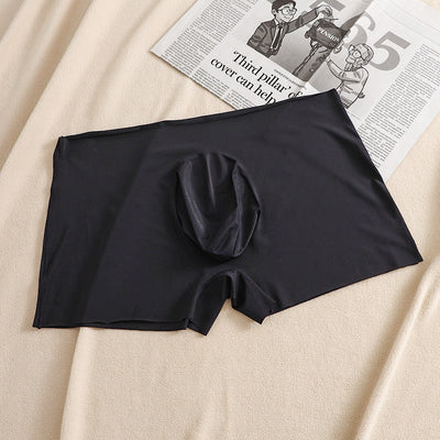 Bóxers de Seda Helada para Hombre - Cintura Media Color Sólido Verano - Image 5