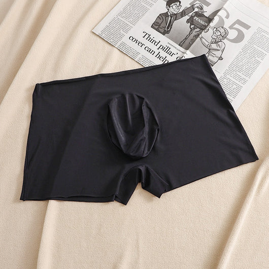 Bóxers de Seda Helada para Hombre - Cintura Media Color Sólido Verano - Image 5