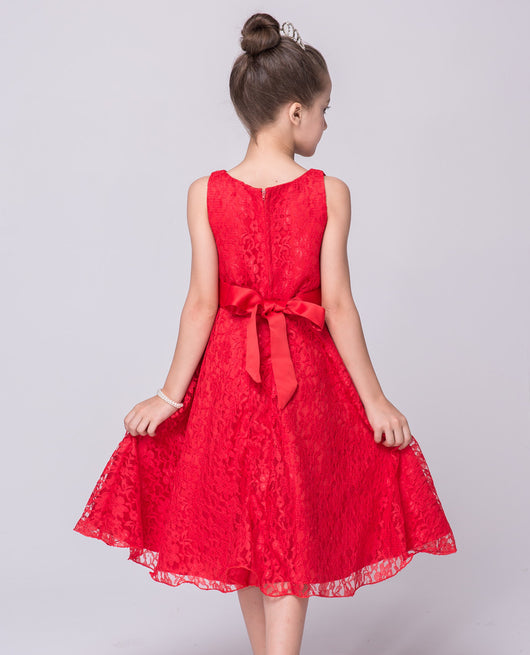 Vestido de Encaje Elegante para Niñas - Estilo Europeo y Americano - Image 23