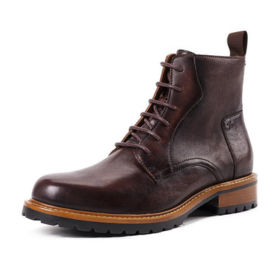 Botas Martin de Cuero Altas Estilo Británico para Otoño e Invierno - Image 5
