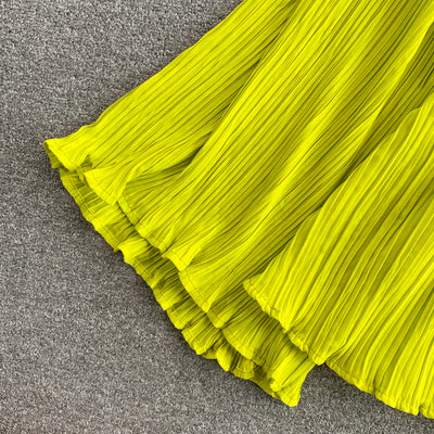 Blusa Suelta de Gasa con Escote en V y Pliegues - Image 16