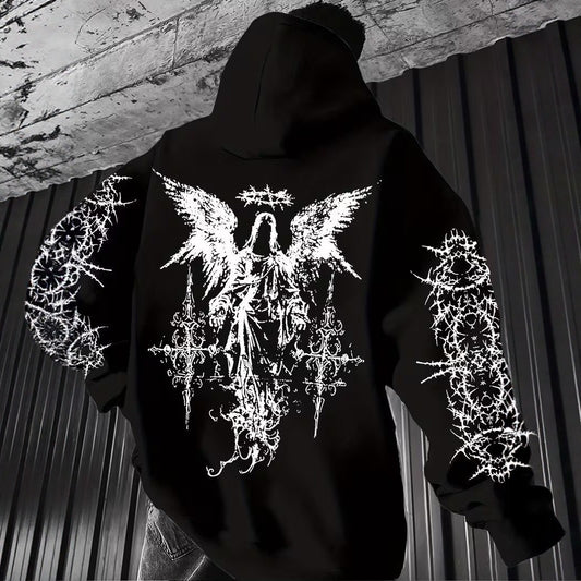 Sudadera Hombre con Estampado 3D Digital Alas de Ángel - Image 2