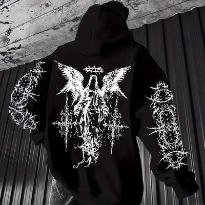 Sudadera Hombre con Estampado 3D Digital Alas de Ángel - Image 2