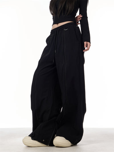 Pantalones Anchos de Patchwork para Mujer - Diseño Casual y Versátil - Image 22
