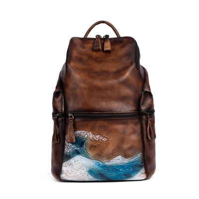 Mochila para Mujer de Gran Capacidad con Diseño Retro Degradado - Image 7