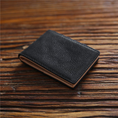 Cartera Multifuncional de Cuero Genuino Primera Capa Estilo Retro para Hombre - Image 3